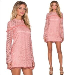 Tularosa Matilda Lace Dress In Blush